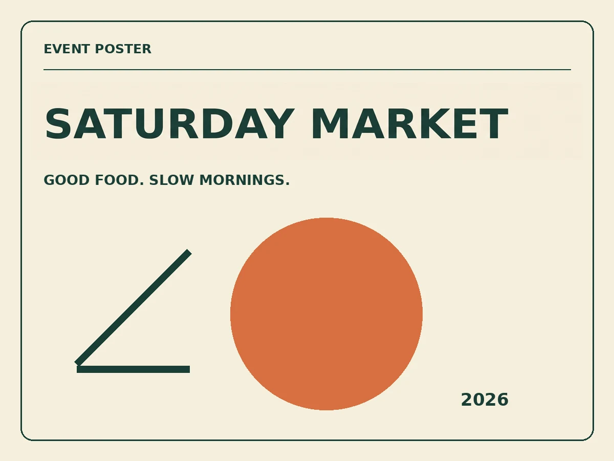 Actual Replace “SUNDAY MARKET” with “SATURDAY MARKET” result